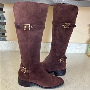 Cole Haan Chocolate Suede Over the Knee Boots